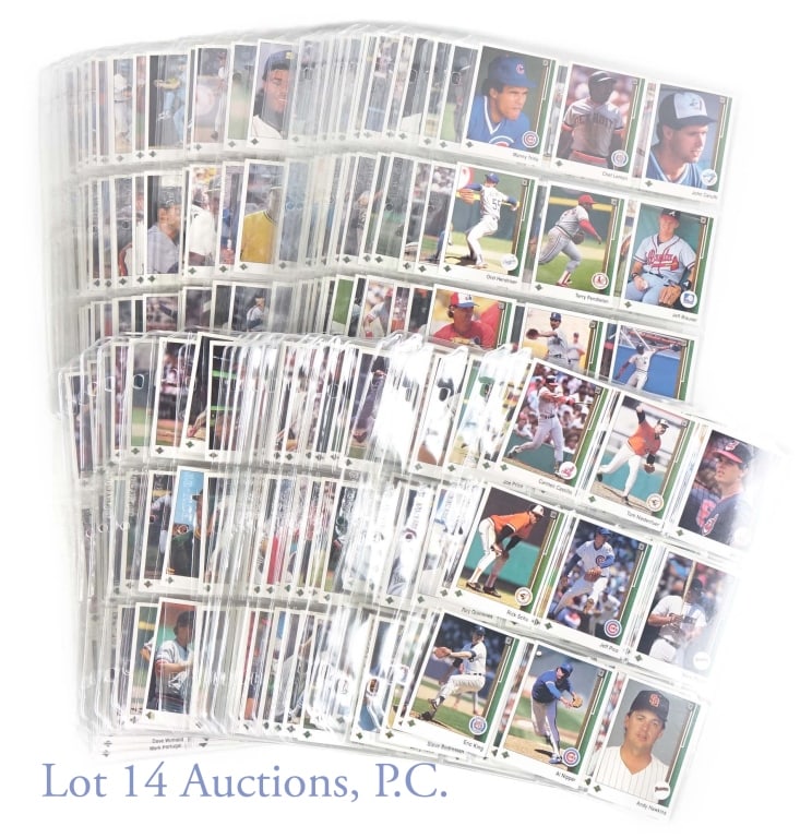 1989 UD Near Complete Set With Griffey & Johnson: This binder contains the first 702 of the 800 cards in the 1989 Upper Deck baseball set. The set DOES include both the Ken Griffey Jr. and Randy Johnson rookie cards. Great start towards completing a 