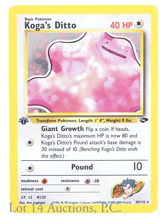 Pokemon card: Koga's Ditto 10/132