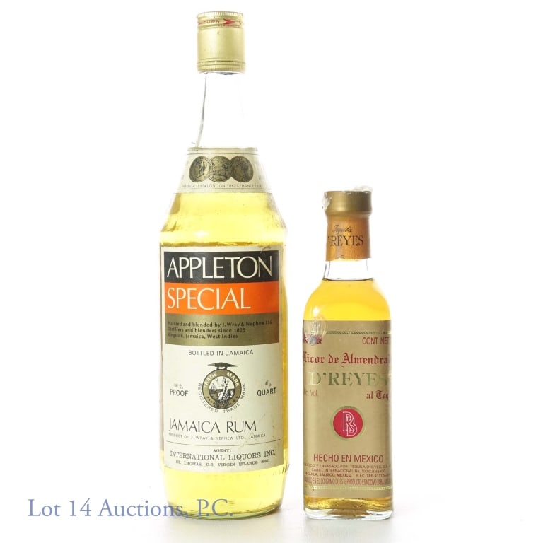 Appleton Special Jamaican Rum * & D'Reyes Tequila: Appleton Special Jamaica Rum (UNSEALED) 80 proof, 4/5 quart and D'Reyes 250ml Tequila, 19.5% abv.