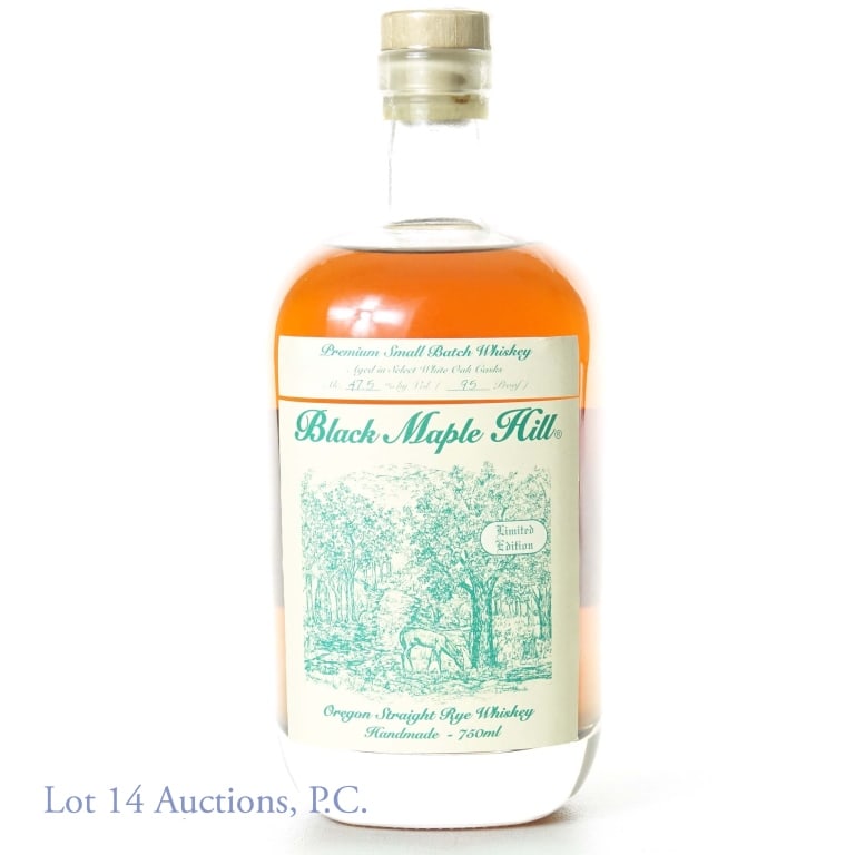 Black Maple Hill Small Batch Rye Whiskey Ltd Ed.: Black Maple Hill premium small batch Oregon straight rye whiskey. 95 proof. 750 ml. Stein Distillery.