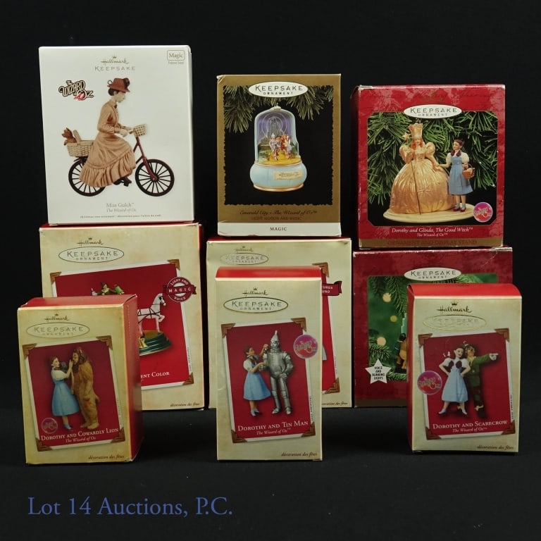 Hallmark Wizard Of Oz Ornaments In Box (9) Auction