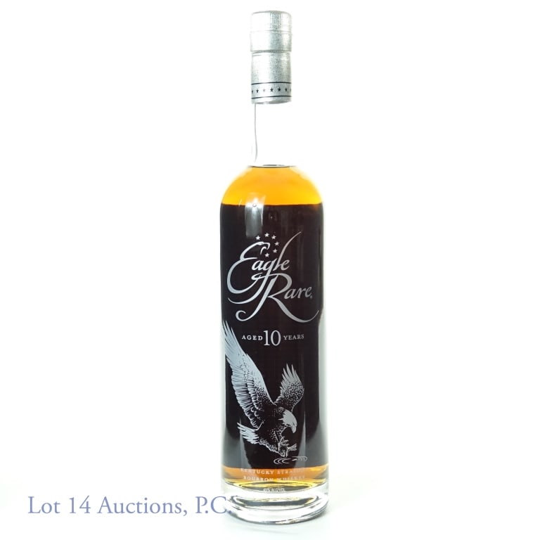 Eagle Rare 10 Year Kentucky Bourbon: Eagle Rare 10 Year Old Kentucky Straight Bourbon Whiskey. 750ml, 90 proof.