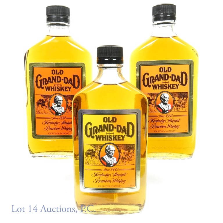 Old Grand Dad Bourbon Whiskey 375ml (3) Auction