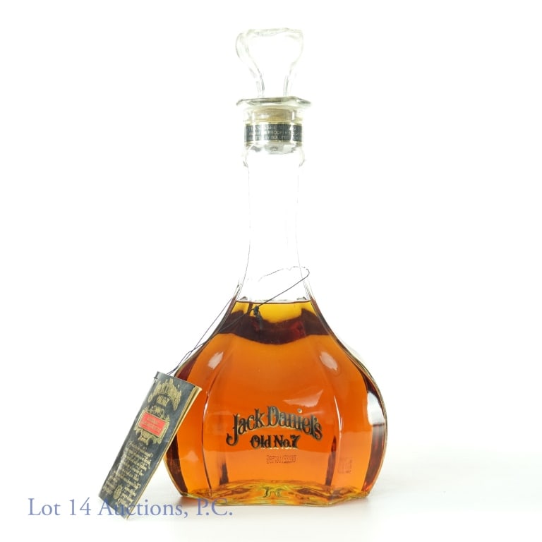 Jack Daniel's Riverboat Captain's Bottle: Jack Daniels Old No. 7 Riverboat Captain's Bottle. 43% abv. 86 proof. 1.75 liter. With original tag. Mid shoulder fill. Sealed.