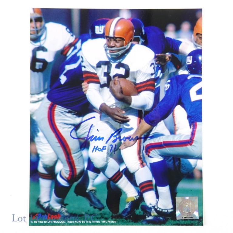 Jim Brown Signed 8x10 Photo (NFL Hologram) (1 of 3)