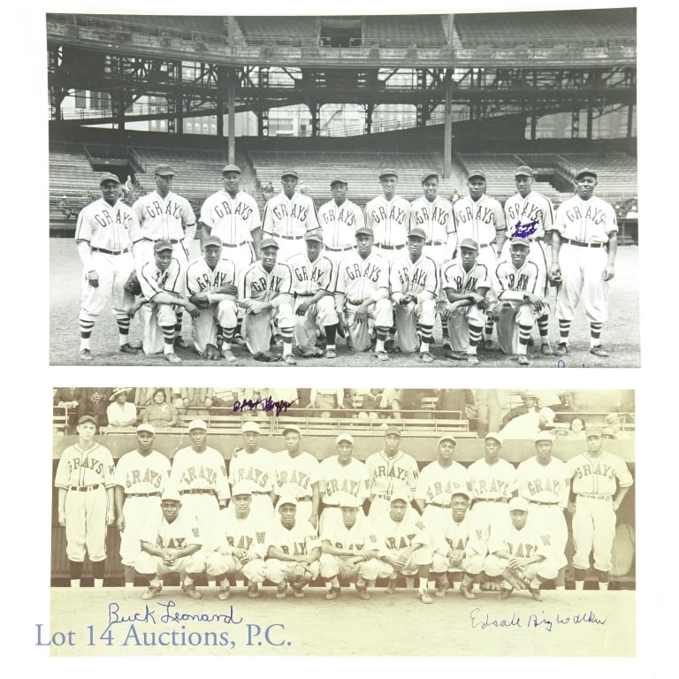 Buck Leonard & Edsall Walker Signed Grays Photos (1 of 8)