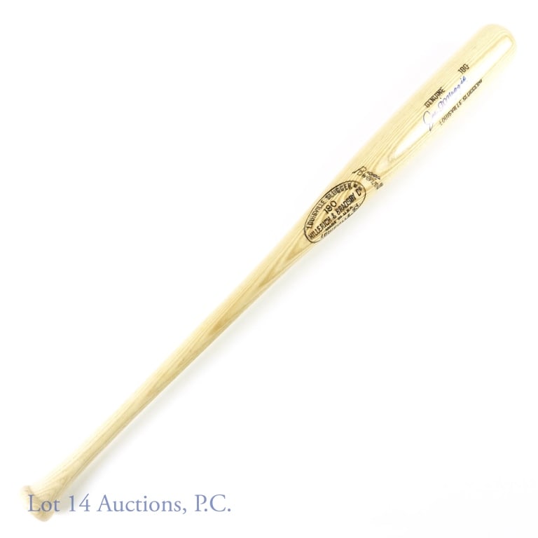 Joe DiMaggio Signed Louisville Slugger Bat (1 of 6)