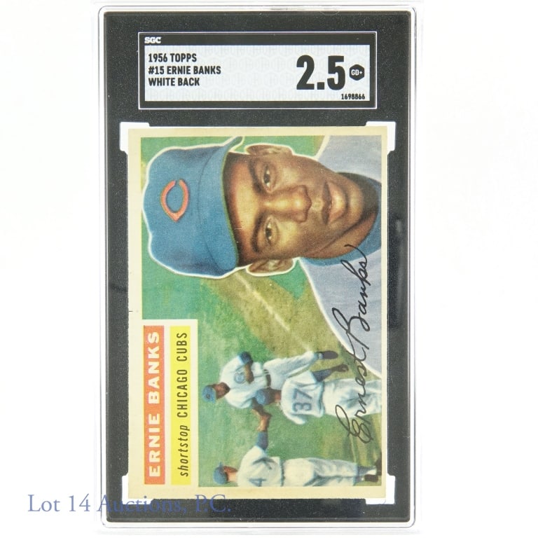 1956 Topps #15 Ernie Banks MLB Card (SGC 2.5) (1 of 2)