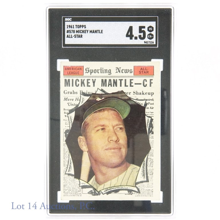 1961 Topps #578 Mickey Mantle All-Star (SGC 4.5) (1 of 2)