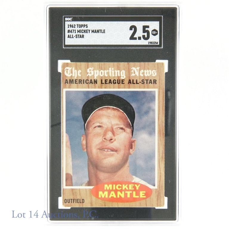1962 Topps #471 Mickey Mantle All-Star (SGC 2.5) (1 of 2)