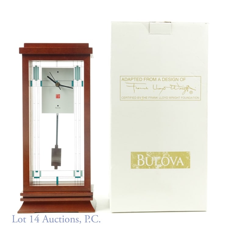 Bulova Frank Lloyd Wright Wall Clock (nos) Auction