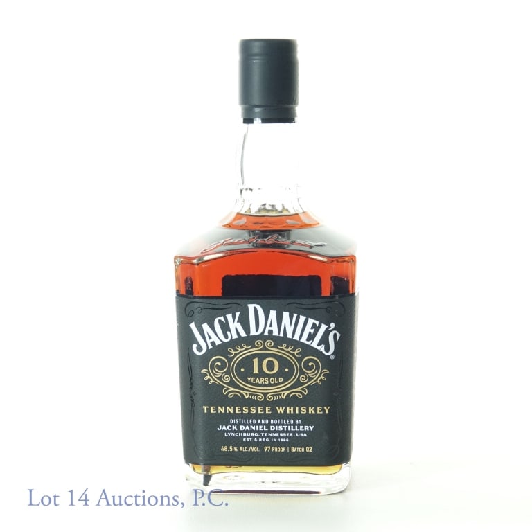 Jack Daniel's Whiskey - 10 Year (Batch 02): Jack Daniel's Tennessee Whiskey. Limited Release Batch 02. 10 years. 48.5% ABV (97 proof). 750 ml.