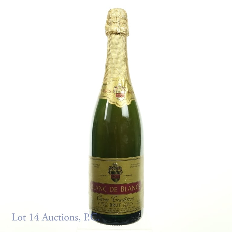Blanc de Blancs Cuvee Brut Sparking Wine: Blanc de Blancs cuvee tradition brut white sparkling wine. 11% ABV. 750 ml. Specially selected for Zimmerman's Wine and Liquor Warehouse (Chicago, IL).