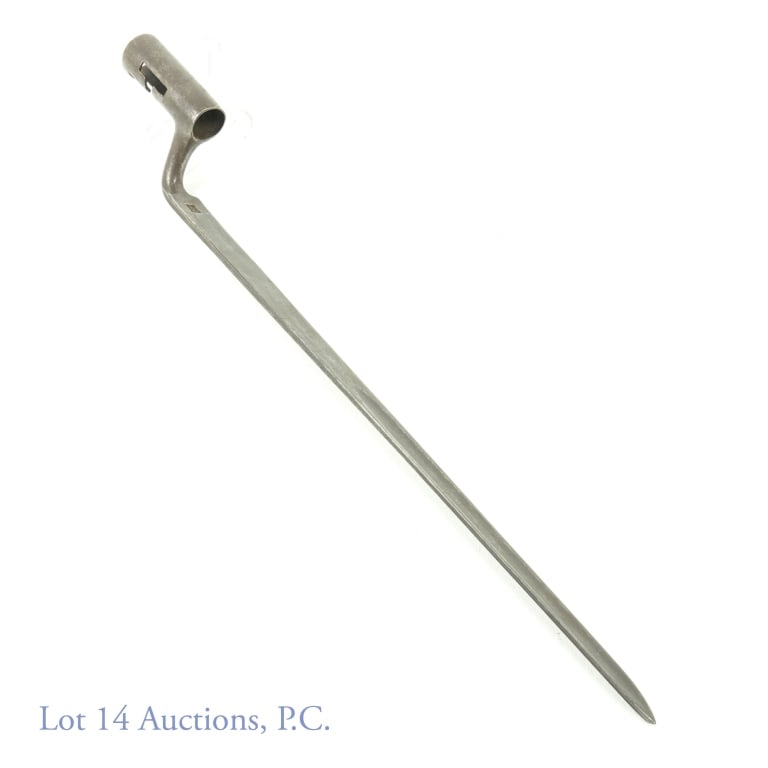 Model 1816 Socket Bayonet U.S.: United States 1816 socket bayonet. Federal and inspector marks are stamped near base. Approximately 19" long.