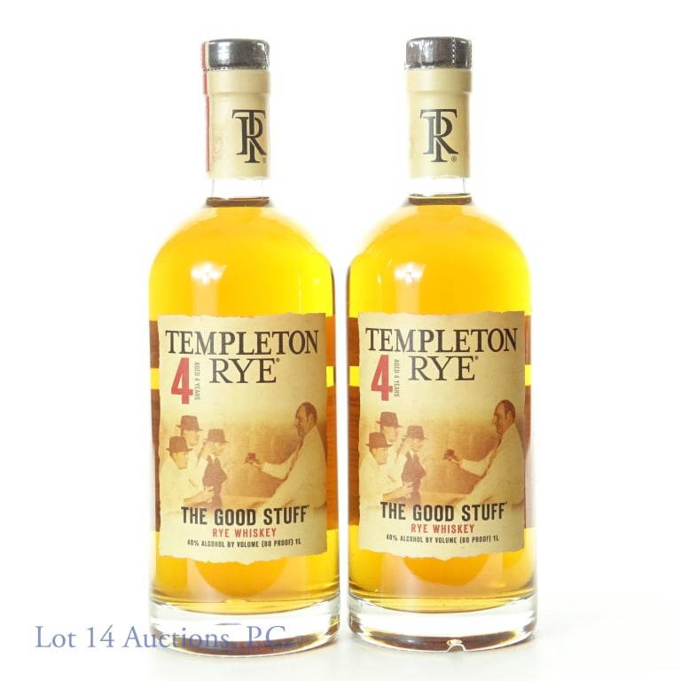 Templeton Rye Whiskey 4 Yr Liter (2) Auction