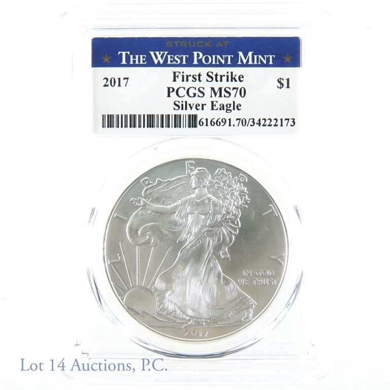 2017-W $1 American Silver Eagle PCGS MS70 (1 of 4)