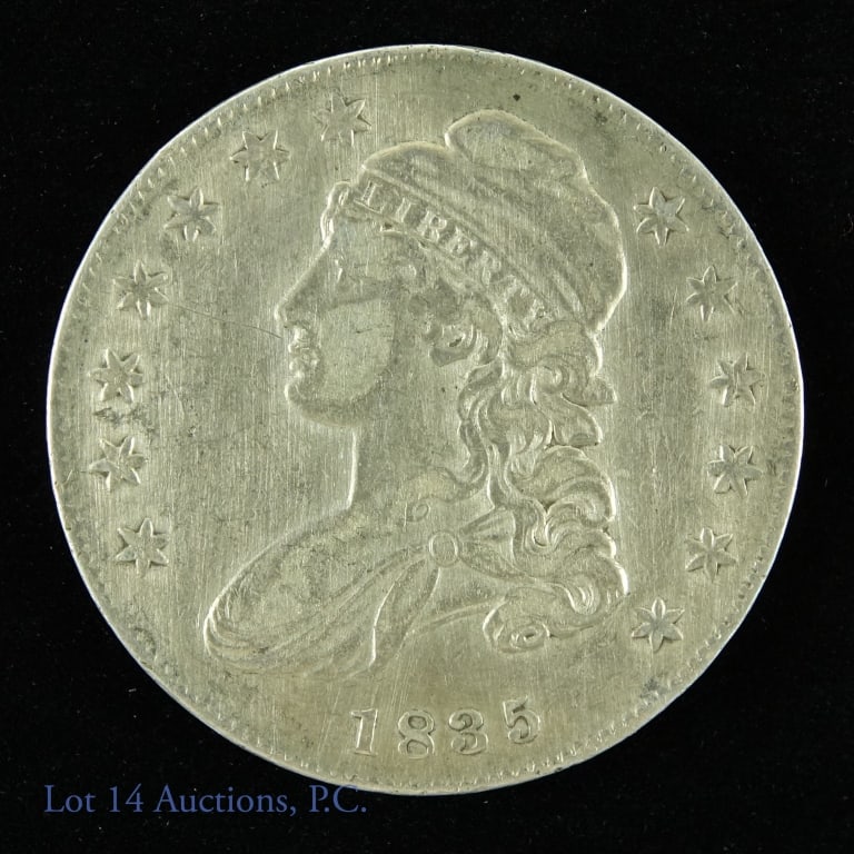 1835 Silver Capped Bust 50c (AU?) (1 of 2)