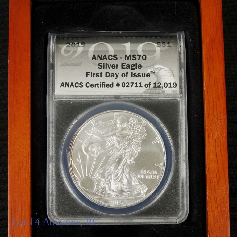 2019 $1 American Silver Eagle (ANACS MS70 ) (1 of 4)