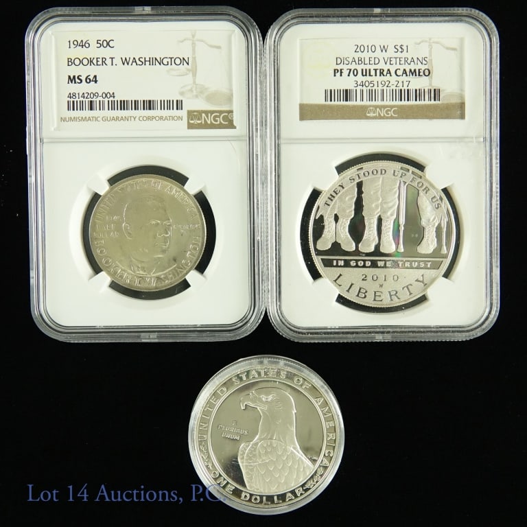 US Mint Silver Commemorative 50c & $1 Coins (3) (1 of 8)
