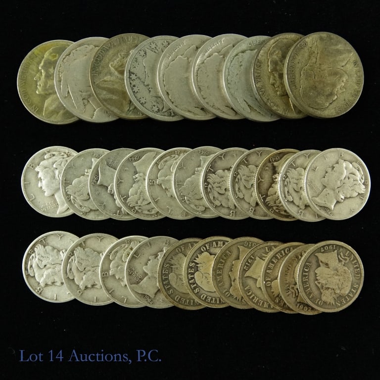 Silver Dimes & Silver/Clad Nickels (28) (1 of 7)