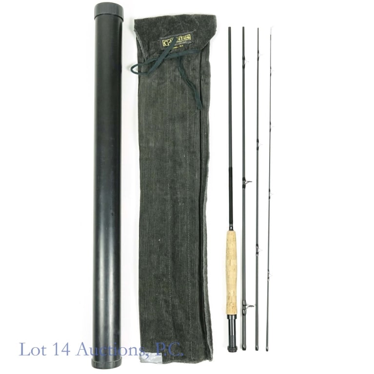 G. Loomis FR 1085-4 9' GL3 #5 Line Fly Fishing Rod: G. Loomis Model FR 1085-4 9 foot #5 line weight. GL3 series, 4-section fly fishing rod with bag and tube. Bottom of bag has tape, possibly to repair a hole in the bag. Appears unused or possibly light