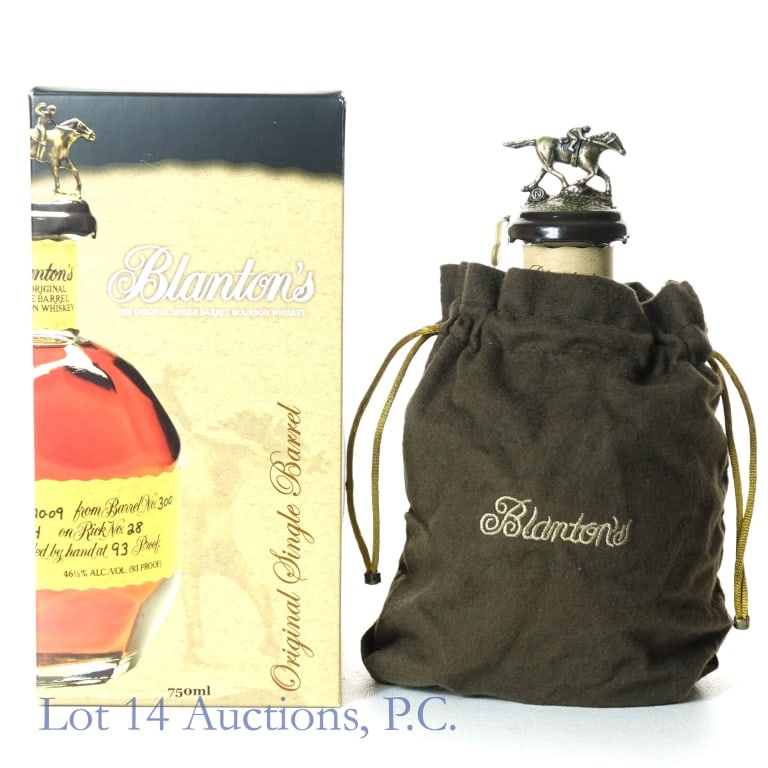 Blanton's Single Barrel Bourbon "N": Blanton's Single Barrel Bourbon, 93 Proof, 750 ml, Letter N, Dump Date: 12-26-23, Barrel #1191, Bottle #171, Box and bag included.