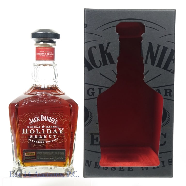 Jack Daniel's Holiday Select Whiskey (2014): Jack Daniel's Holiday Select Tennessee Whiskey (2014), 96 Proof, 750 ml, Bottle #60908, Case included.