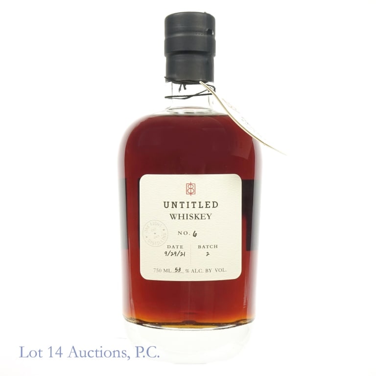 Untitled Whiskey No. 6 Bourbon (Batch 2, 2021): Untitled Whiskey No. 6 High Rye Bourbon, 106 Proof, 750 ml, Batch #2, Bottled: 09-29-21