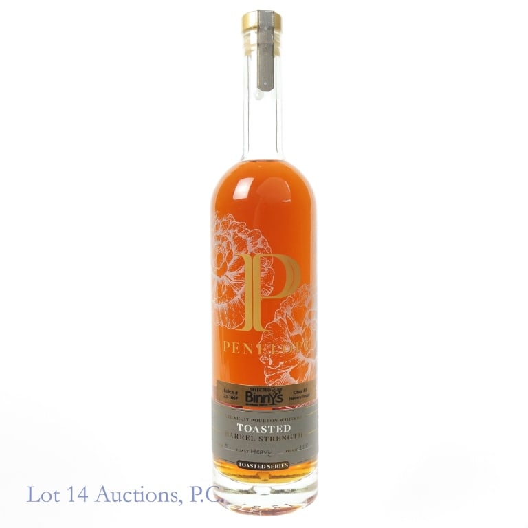 Penelope Toasted Series Bourbon Pick: Penelope Toasted Series Barrel Strength Bourbon, 118 Proof, 750 ml, Binny's Private Selection, Batch #23-1057, 6 Years Old.