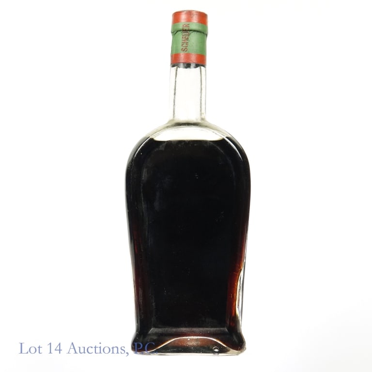 J.B. Scheuer Neuropin Stomach Bitters: J.B. Scheuer Deponirt Neuropin stomach bitters. Below neck fill. All labels are missing - the only information is based on what is embossed on the glass. Our research shows that J.B. Scheuer was in Ch