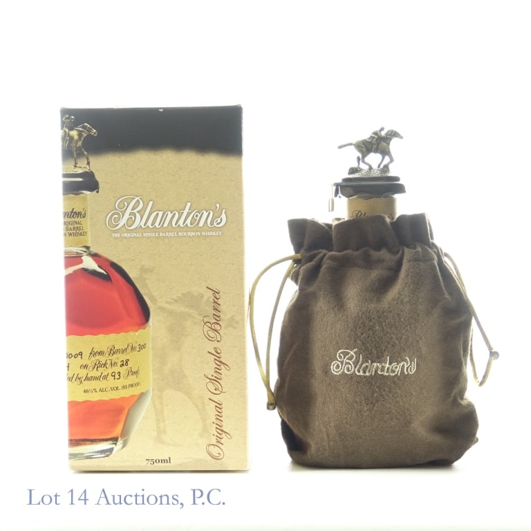 Blanton's Single Barrel Bourbon Store Pick "L": Blanton's Single Barrel Bourbon, 93 Proof, 750 ml, 7 Guys Collective, Letter L, Dump Date: 01-29-24, Barrel #4, Bottle #265, Box and bag included.