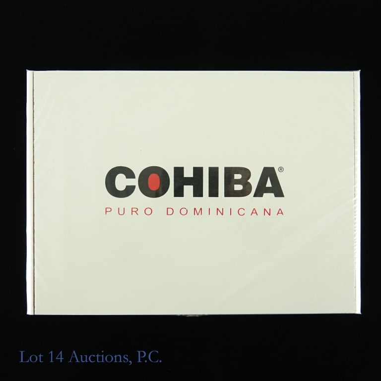 Cohiba Puro Dominicana Churchill Cigars (25 Pack): Cohiba Puro Dominicana Churchill Cigars, 7" x 49, Cigars sealed in wooden box.