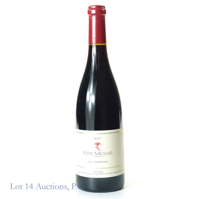 2017 Peter Michael Le Caprice Pinot Noir: 2017 Peter Michael Le Caprice Pinot Noir, 14.3% ABV, 750 ml, Vintage: 2017, Region: Sonoma County, California. Consignor (sole owner of bottles) stored wine at East Bank Storage in Chicago under appro