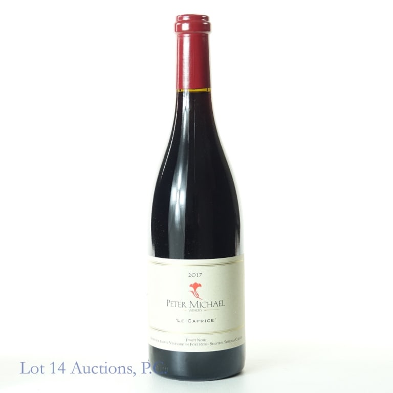 2017 Peter Michael Le Caprice Pinot Noir: 2017 Peter Michael Le Caprice Pinot Noir, 14.3% ABV, 750 ml, Vintage: 2017, Region: Sonoma County, California. Consignor (sole owner of bottles) stored wine at East Bank Storage in Chicago under appro