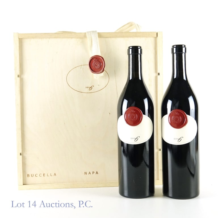 2006 Buccella Napa Cabernet Sauvignon (2): 2x 2006 Buccella Cabernet Sauvignon, 15.2% ABV, 750 ml, Vintage: 2006, Region: Napa, California. Wooden Crate included. Consignor (sole owner of bottles) stored wine at East Bank Storage in Chicago un