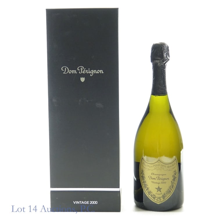 2000 Dom Perignon Brut Champagne: 2000 Dom Perignon Brut Champagne, 12.5% ABV, 750 ml, Vintage: 2000, Original Case included, 94 rating by Robert Parker (Wine Advocate) "The 2000 Brut Dom Perignon is a gorgeous, seductive wine that fl