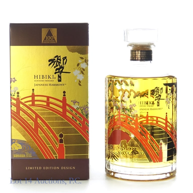 Hibiki Harmony 100th Ann. Japanese Whisky: Hibiki Harmony 100th Anniversary Limited Edition Japanese Whisky, 86 Proof, 750 ml, Box included.