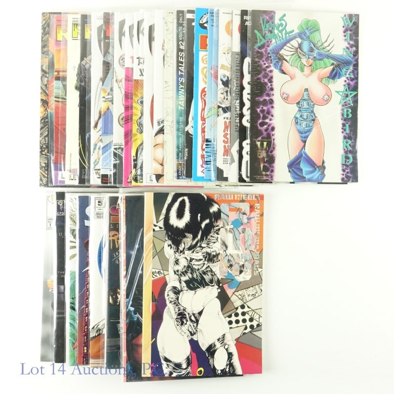Adult Fantasy Comic Books (28): Adult Fantasy Comic Books (28). A collection of Mature comic books. Tawny's Tales: #1, 2. Karate Girl: #1-3. Karate Girl, Tengu Wars: #1, 2. Karate Girl, Special: #1. Ramba: #1-4. Raw Media Mags: #1-3