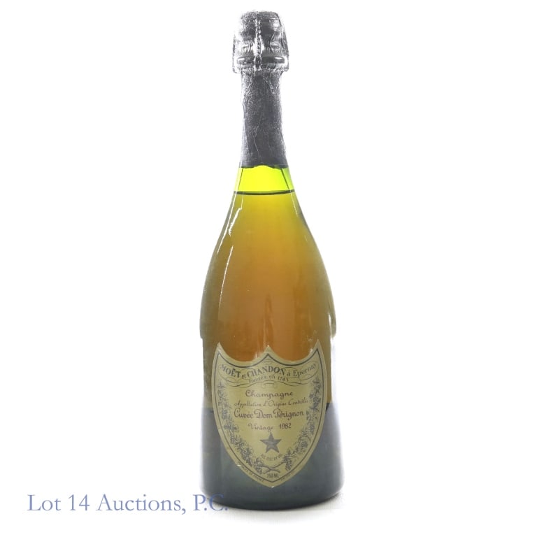 1982 Dom Perignon Brut Champagne: 1982 Dom Perignon Brut Champagne, 12.5% ABV, 750 ml, Vintage: 1982.