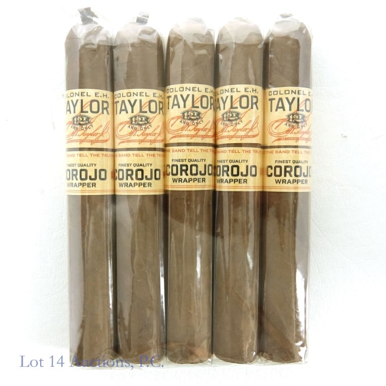 Col. E.H. Taylor Corojo Wrapper Cigar 5-Pack: Colonel E.H. Taylor Corojo Wrapper Cigars, Pack of 5. Origin: Dominican Republic. Size: Toro Gordo 6x56.