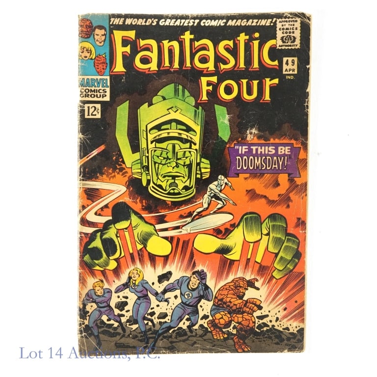 Marvel Comics Fantastic Four #49 (1966): Marvel Comics The Fantastic Four #49 (1966) (Missing 1 Interior Page). Story by Stan Lee. Art & Illustrations by Jack Kirby. Cover by Jack Kirby. Fantastic Four #49 is considered the 1st full appearan