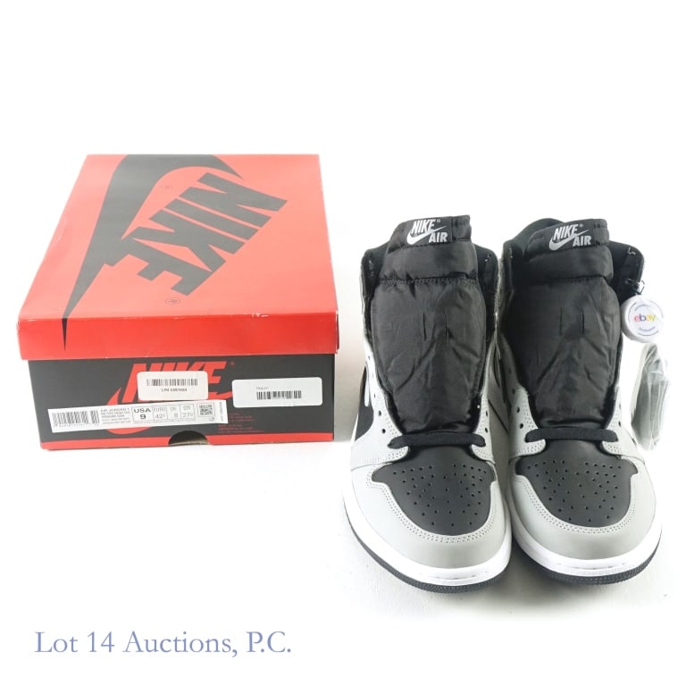 2021 Air Jordan 1 Retro High Shadow (Size 9) (COA): 2021 Nike Air Jordan I Retro High Shadow 2.0 NBA Basketball Sneakers / Shoes (Men's Size 9) (Original Box & Paper) (Brand New / New In Box - NIB / Never Worn) (eBay Authenticity Guarantee) (Colorway -