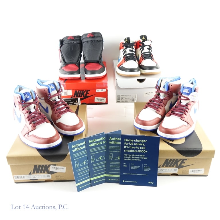 AJ1 Zoom / AJ1 MID SE / AJ1 NC-CHI (Size 10W) (4): 2021 Nike Air Jordan 1 Zoom Comfort Redstone / 2020 Nike Air Jordan 1 Mid SE "Let(Her)Man" / 2020 Nike Air Jordan 1 High OG NC To Chi NBA Basketball Sneakers / Shoes (Women's Size 10 - All) (4 Pairs T