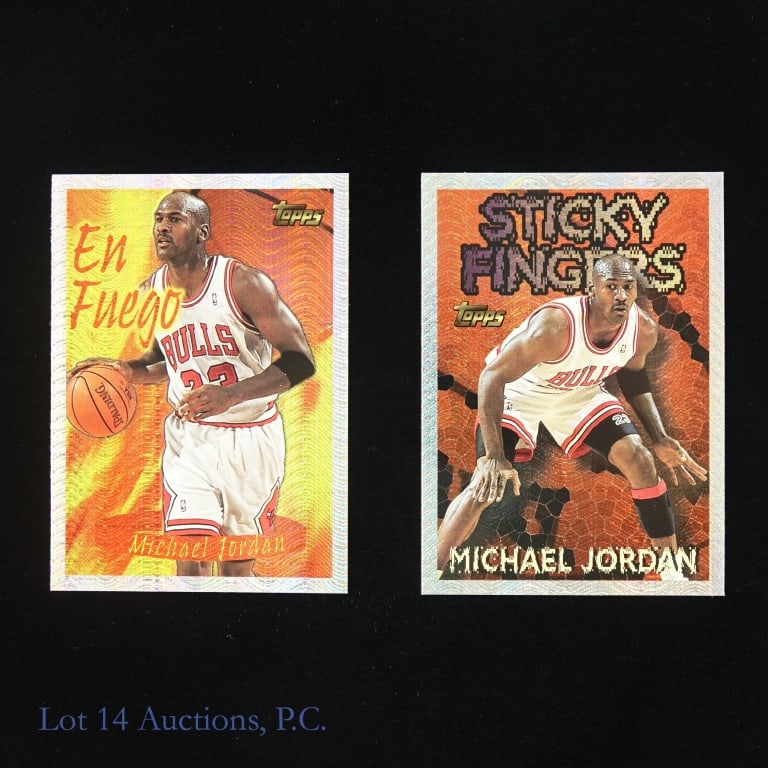 1996 Topps Season's Best Michael Jordan Cards (2): 1996 Topps Season's Best #1 Michael Jordan Holofoil SP Insert & 1996 Topps Season's Best #18 Michael Jordan Holofoil SP Insert NBA Basketball Trading Cards (2 Cards Total). 1996-97 Topps Season's Best