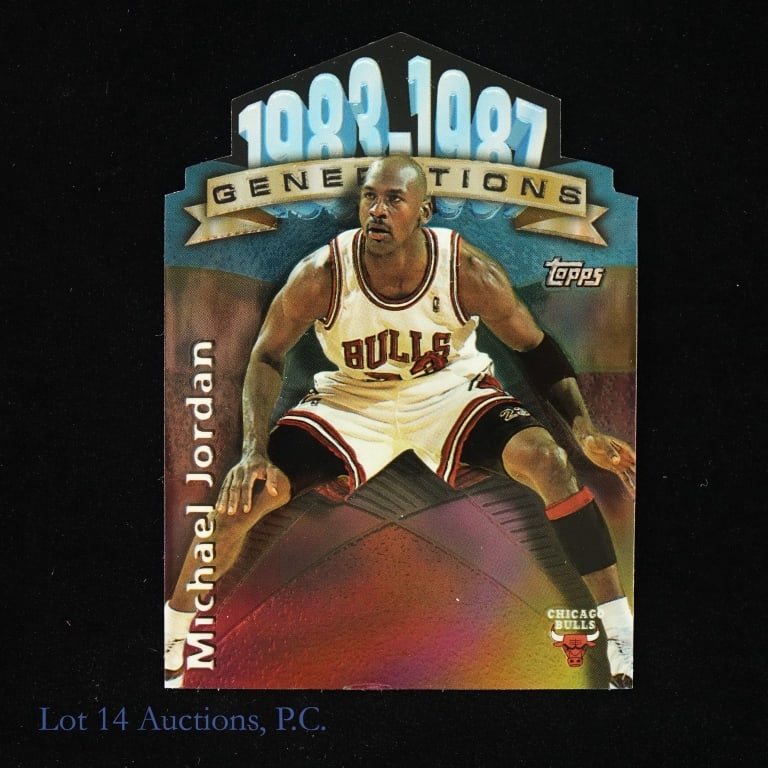 1997 Topps Generations #G2 Michael Jordan: 1997-98 Topps Generations #G2 Michael Jordan Die-Cut SP Insert NBA Basketball Trading Card. Randomly inserted into series 2 packs at a rate of 1 in 36, this 30-card set features the best rookies from 