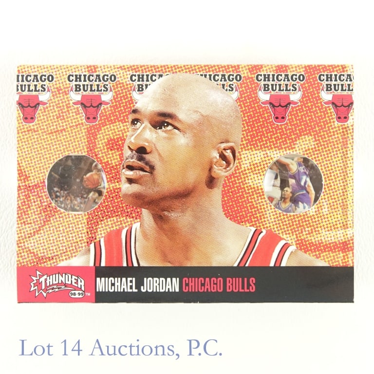 1998 Skybox Thunder Flight School Michael Jordan: 1998 Skybox Thunder Flight School #9 Michael Jordan Die-Cut SP Insert NBA Basketball Trading Card. Information on this card is extremely scarce and PSA only has 1 graded example in their total populat