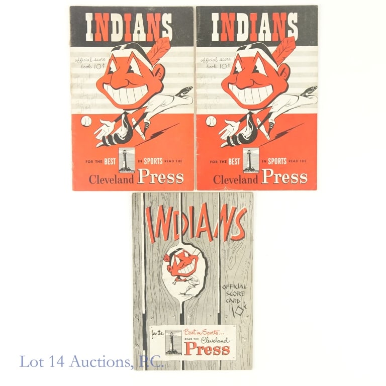 1950-51 Cleveland Indians Official Scorebooks (3): 1950-1951 Cleveland Indians Official Score Books / Programs (3 Total). Still fresh from their recent World Series Championship in 1948, the Cleveland Indians would eventually go on a long drought with