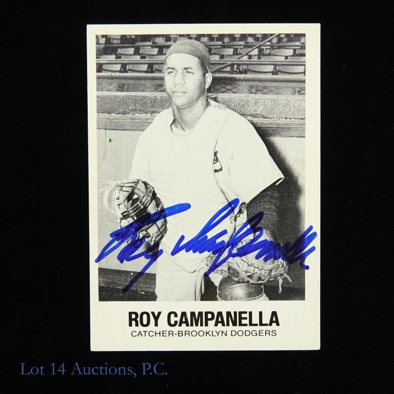 Roy Campanella Signed TCMA Renata Galasso MLB Card: Autographed 1977 TCMA Renata Galasso #5 Roy Campanella Auto (Hand Signed) MLB Baseball Trading Card. Lot 14 guarantees the authenticity of this signature (read auction info for details). Widely consid