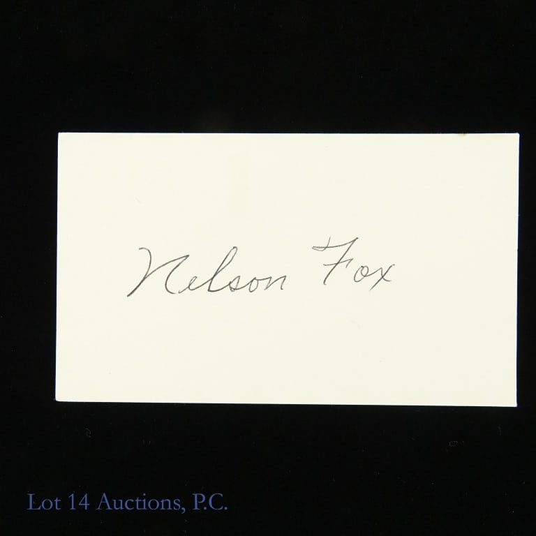 Nellie Fox Signed Index Cut Signature Auto: Nelson Fox Autographed Index Cut Signature Auto MLB Baseball Card. Lot 14 guarantees the authenticity of this signature (read auction info for details). One of the greatest second basemen of all time 