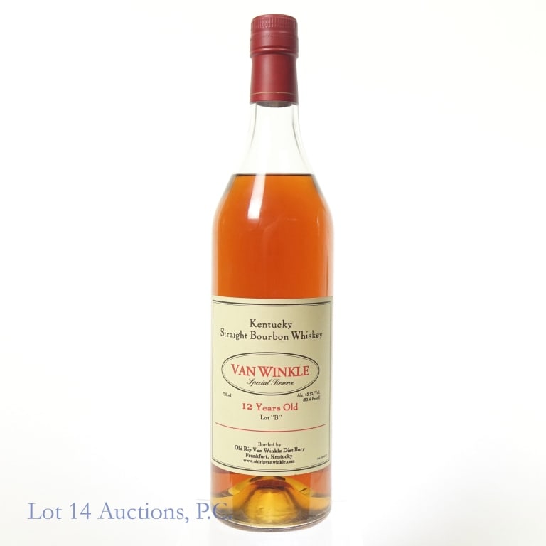Van Winkle 12 Year Lot B Special Reserve Bourbon (2008), 90.4 Proof, 750 ml.: Van Winkle 12 Year Lot B Special Reserve Bourbon (2008), 90.4 Proof, 750 ml.